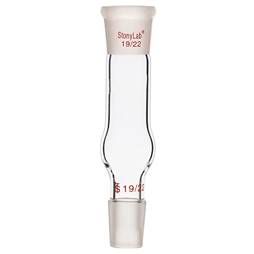 stonylab Glas Gerades Trockenrohr, Adapter aus Borosilikatglas-Trockenrohr mit 19/22 Standard-Konusverbindungen Glass Drying Tube Adapter für das Labor