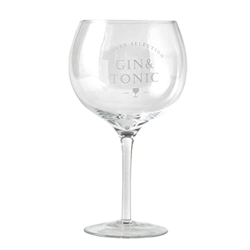 Riviera Maison Gin tonic glas, gin gläser, cocktailgläser, getränke - Finest Selection Gin & Tonic cocktailglas - Glas, Transparent - (ØxH) 9x22-800ML