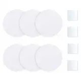 UFURMATE Wandloch-Abdeckplatte, PVC-Kunststoff, Deckenabdeckung, blanko, rund, dekoratives Wandplatten-Reparatur-Set für Boden, Decke und Wand, 12,7 cm, 6 Stück