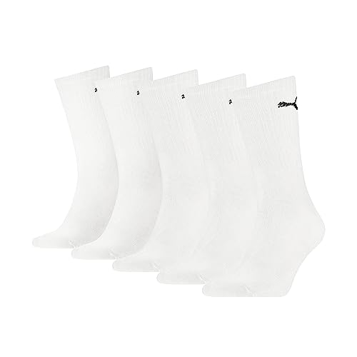 PUMA Unisex Crew Socken, Weiß, 43-46 EU