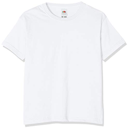 Fruit of the Loom Jungen T-Shirt, Weiß, 12-13 Jahre (152)