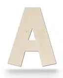 Kleenes Traumhandel Holzbuchstaben - Buchstabe aus Holz - Buchstaben für Türbeschriftung - Alphabet aus Holz für Kinderzimmer, Wohnzimmer u.v.m. - (7,5 cm, Großes A)