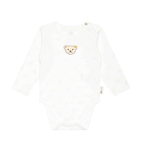 Steiff Unisex Baby Body Schulterverschlusss Langarm Unterwäsche, Cloud Dancer, 86