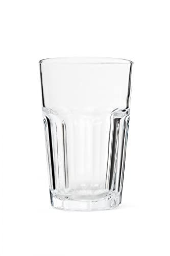 6-er Set Gläser POKAL - Glas für Cocktail Longdrink Wasser Tee Kaffee bis 120°C - 350ml - 14cm hoch - spülmaschinenfest