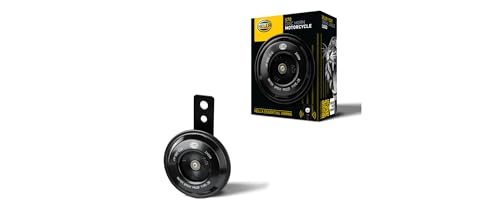 HELLA Motorrad Hupe 12V - ESSENTIAL HORN S70-12V - 108dB(A) - Frequenzbereich: 460Hz - Hochton - elektrisch - Menge: 1 - 3AL 012 588-061, schwarz