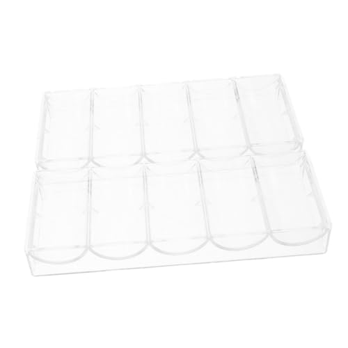 MUSISALY 2st Chip-Box Lagerung Von Pokerchips Pokerchip-hülle Pokerchip-tablettständer Pokerchip-Organizer Standard-chip-tabletts Anzeige Von Pokerchips Ton-chip-Halter Transparent Acryl