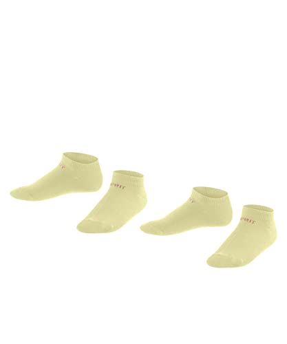 ESPRIT Unisex Kinder Sneakersocken Foot Logo 2-Pack, Biologische Baumwolle, 2 Paar, Gelb (Margherita 1262), 27-30