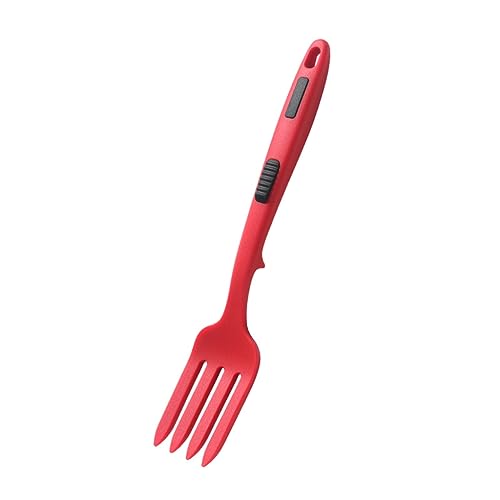 Salatgabel für Esszimmer, Küche, Nudeln, Rührgabel, Kochutensilien, Silikon, große Gabel aus Silikon, flexible Gabel zum Kochen