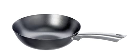 Schulte-Ufer 1460-28 i Wokpfanne Iron-Star | Eisenpfanne | unbeschichtet | 28 cm | ca. 3,30 l, Schwarz,silber