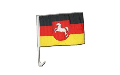 Flaggenfritze Autofahne Autoflagge Deutschland Niedersachsen - 30 x 40 cm