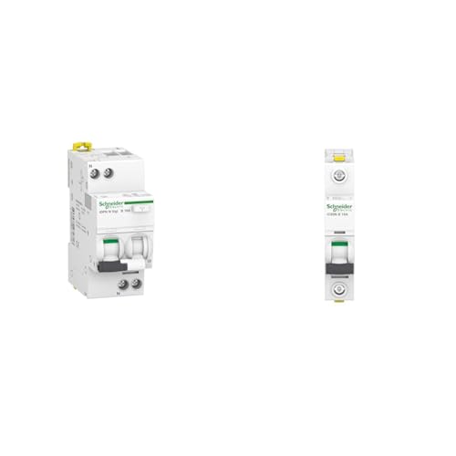 Schneider Electric FI LS IDPN N 1P+N 16A B 30MA TYP A, A9D56616 & Leitungsschutzschalter ACTI9 IC60N 1P 16A B, A9F03116, 16 Ampere