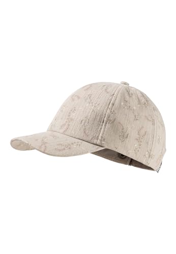 Sterntaler Baseball -Cap Blümchen für Mädchen - Schildkappe aus Baumwoll -Musselin mit floralen Muster - Basecap mit Gummizug - beige, 55