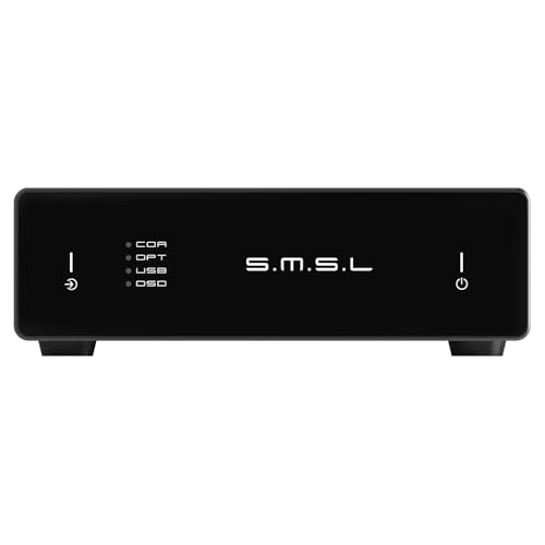 SMSL D1 HiFi-Digital-Audio-Decoder, unterstützt DSD512/PCM768kHz, USB/optische/koaxiale Eingänge, professionelle Audio-Dekodierung für Heimkino und HiFi-Soundsysteme