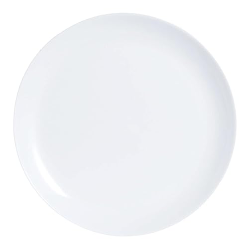 Luminarc Diwali Teller, flach, Opal, 25 cm, Weiß, 6 Stück