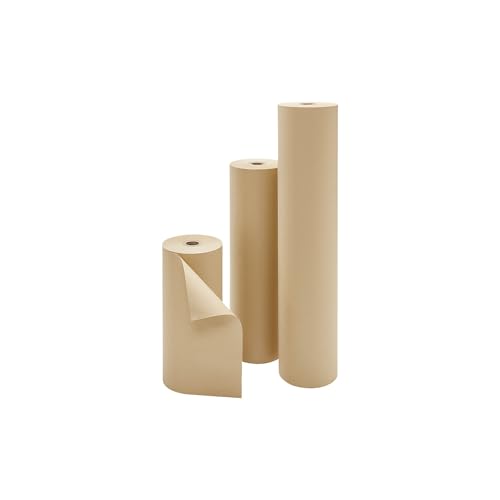 eurokraft | basic | Packpapier auf Rolle | Breite 1000 mm | braun | Länge 270 m | 80 g/m²