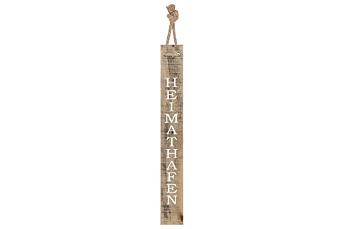 SeasideNo.64 - maritimes Holzschild - rustikales Treibholzschild mit Heimathafen - Garten, Naturprodukt Dekoration - Wohndekoration - Aufhängung am Tau 78 cm