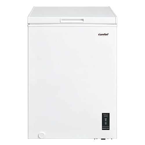 Comfee RCC100WH2(E) Gefriertruhe/169 kWh/Jahr/85cm hoch/99L/38dB/Geringe Lautstärke/Hoch effizientesD-förmigesRohr/Geeignet für verschiedene Einsatzszenarien/Einstellbarer Temperaturregler/Weiß