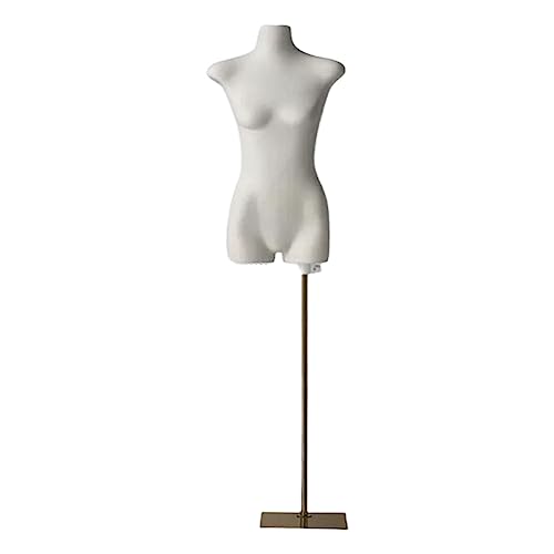Damen-Halbkörperpuppe zum Nähen von Kleidungsstücken, zur Präsentation von Kleidungsstücken, Schaufensterpuppenkörper, Metallständer, weiblicher Schaufensterpuppen-Torso