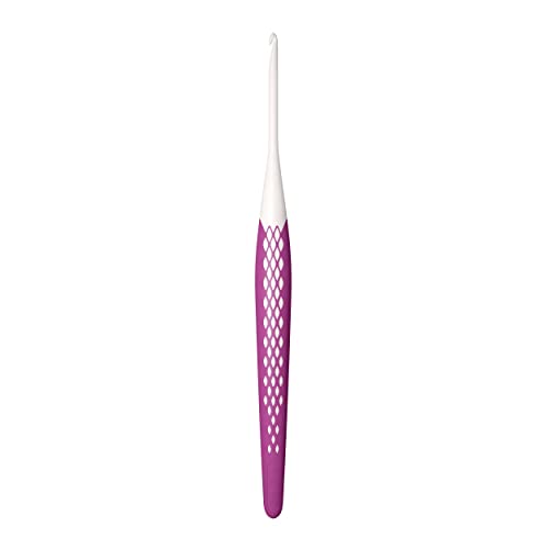 Prym 218483 Häkelnadeln Ergonomics 16 cm 3,00 mm fuchsia Woll-Häkelnadel, Kunststoff, 3 mm