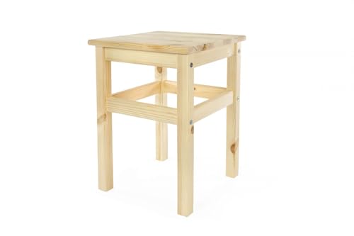 IKEA Holz-Hocker Oddvar Hocker aus massivem Holz - Natur - getestet für: 100 kg - erfüllt EN 12520 und EN 1022 - BxTxH: 33x33x45 cm