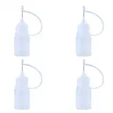 Amissz Nadelflaschen 5ml, Dosierflasche, Quetschflasche Klein, Spritzflasche, Kleine Plastikflasche, Leerfläschchen Mit Nadelspitze, Präzisionsspitzen-Applikator-Flaschen für DIY Craft Nachfüllkleber