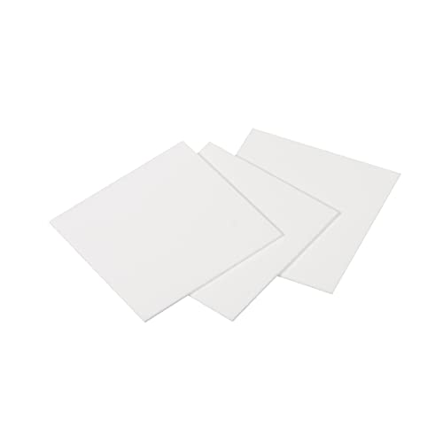 PATIKIL 3Stk Aluminiumoxid Keramik Blatt Viereckig Kühlkissen Isolierblatt Hohe Festigkeit für MOS Transistor 50x50x1mm(2x2x0.04")