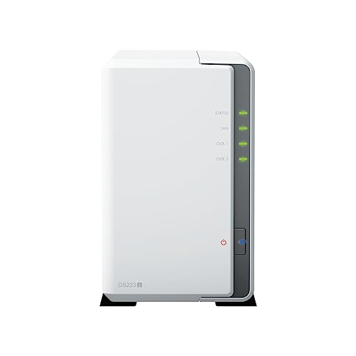 Synology DS223j 2-Bay Diskstation NAS (Realtek RTD1619B 4-Core 1.7 GHz 1GB DDR4 Ram 1xRJ-45 1GbE LAN-Port) 8TB Bundle mit 2 x 4TB Seagate IronWolf NAS HDDs (ST4000VN006)