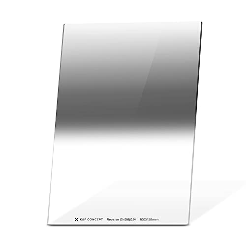 K&F Concept Nano-X Verlaufsfilter GND8 Reverse 0,9 (3-Blenden) 100x150mm Rechteckfilter aus Optisches Glas mit 28 Nano-Beschichtung