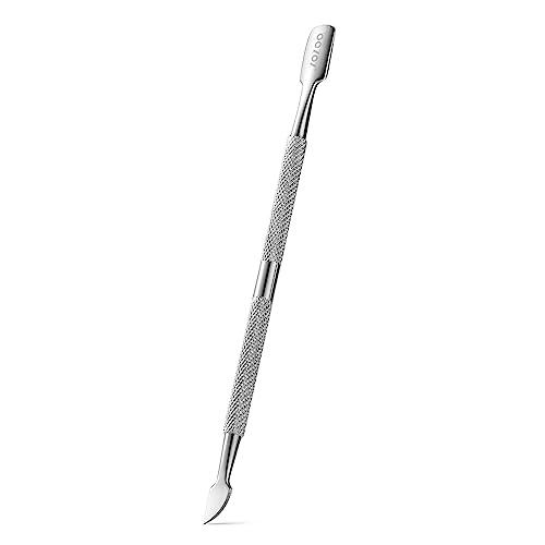 BEZOX Nagelhautschieber, 2 in 1 Profi Nagelschieber Spatel Pusher - Edelstahl Metallspatel Cuticle Pusher für Maniküre, Pediküre (Set of 1)