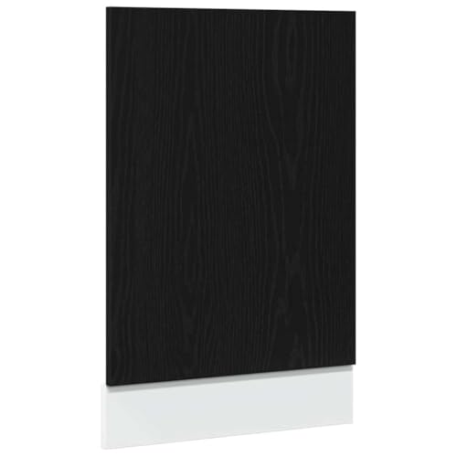 vidaXL Geschirrspülerblende Schwarz Eichen-Optik 45x1,5x67 cm