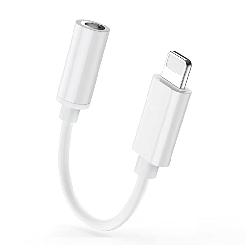 Dairle Dairle Apple MFi-zertifizierter iPhone 3,5-mm-Kopfhöreradapter, Lightning auf 3,5-mm-Kopfhörer-/Ohrhöreranschluss-Konverter, Audio-Aux-Adapter-Dongle, kompatibel mit iPhone 13 12 11 Pro XR XS M