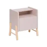 Rebecca Mobili Nachttisch für Kinderzimmer, Montessori Nachttisch, Rosa Braun, MDF Kiefer, mit Abgerundeten Kanten, Stabil, Kinderzimmer Organisation - Maße HxBxT: 49 x 43 x 30 cm - Art. RE7129