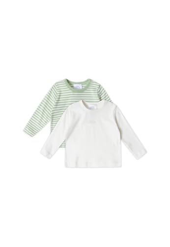 Stellou & friends Langarmshirt 2er Set Unisex I Hochwertige Baby-Kleidung aus 100% Bio Baumwolle I Gr. 74-80 - Mint