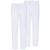 MISEMIYA - Pack 2 Pcs - Arbeitshosen Unisex ELASTISCHE Taille UNIFORM KLINIK Krankenhaus Reinigung TIERARZT Gesundheit - XX-Large, Weiß 68