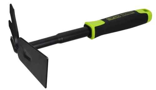 BLACK TOOLS® Garden Kombihacke | Zum Auflockern und Jäten | Rutschfester Griff | Korrosionsgeschützt | Länge 30 cm | Garten, Kübel, Balkonkästen, Beete