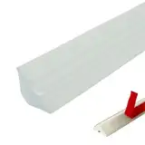 Selbstklebender Dichtungsstreifen für Wandecken, U-förmiger Randstreifen für die Wandecken-Dekoration, selbstklebende Möbelrandstreifen für das Home Office(White,Width 5.1cm)