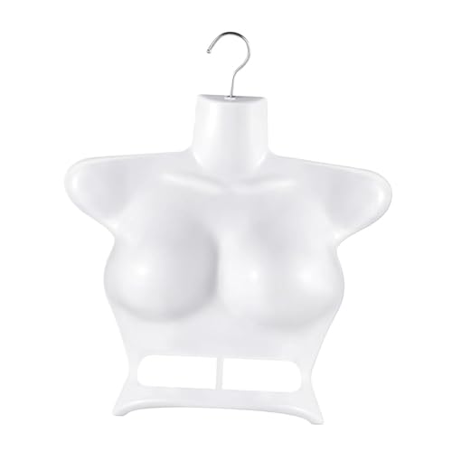 Harilla Hängende Schaufensterpuppe, Torso, weiblicher Körper, Schaufensterpuppe, Kleiderbügel, Oberkörper, Schneiderpuppe für Bekleidungshändler, Weiß