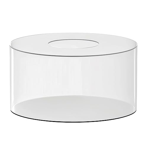 KXAOXGRC Acrylständer für Displays, Herzstück-Box, Zylinder-Display-Riser, rund, transparent, dekoratives Kuchentablett, befüllbare Kuchenbox, Acryl-Tortenständer