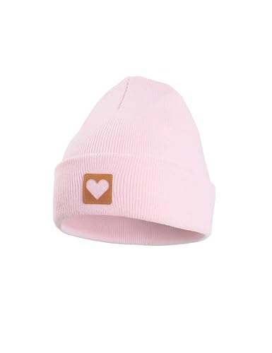 Occulto Jungen & Mädchen Winter Mütze (Model: Lian), Kinder Beanie Pink Herz