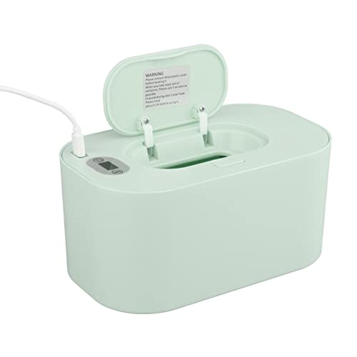 Perfeclan Beheizter Wischtuchspender, schnelles Heizsystem, Tissue Warmer Wipe Dispenser Box für Feuchttücher auf Reisen nach Hause im Freien, Grüner Thermostat