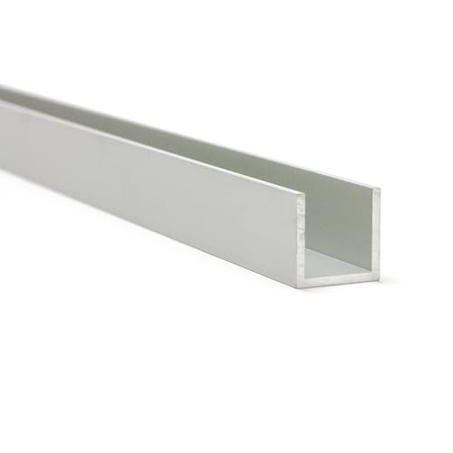 Alu U-Profil ELOXIERT Aluminium Aluprofil U Profil für Spanplatte 15x15x15x1,5 mm x 1500 mm