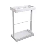 White Iron Umbrella Stand for 12 Umbrellas - Boden Storage Solution for Hallways & Hotels, Stylish Indoor Décor, Size : 45 x 20 cm