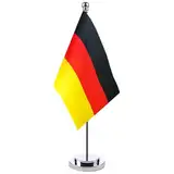 Deutschland Tischfahne Deutsche Flagge 21 x 14 cm Stahlmast und Sockel Klein Flaggen Unternehmen Konferenz Dekoration