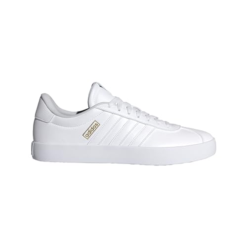 adidas Herren VL Court 3.0 Shoes Non-Football Halbschuhe, Cloud White/Cloud White/Gold, 41 1/3 EU