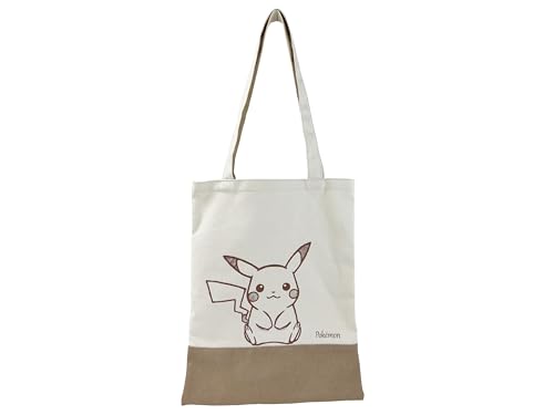 CYPBRANDS Unisex Kinder Pokémon Plaid Bolsa Loneta Tasche, beige