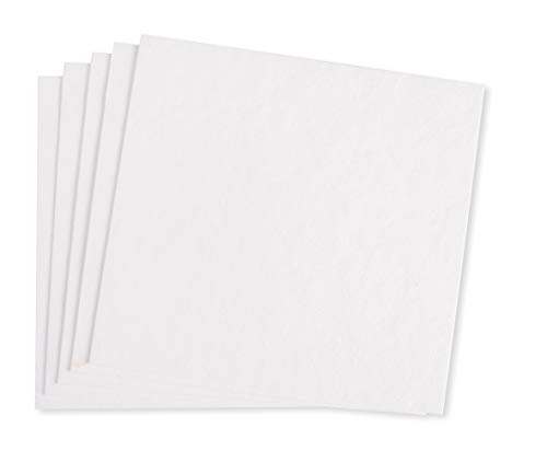 Rayher Zellstoffplatten, weiß, 20 x 21 cm, 5 Stück, Zellstoff zum Papier schöpfen, gepresste Cellulosefasern, 67366102