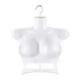 Harilla Hängende Schaufensterpuppe, Torso, weiblicher Körper, Schaufensterpuppe, Kleiderbügel, Oberkörper, Schneiderpuppe für Bekleidungshändler, Weiß