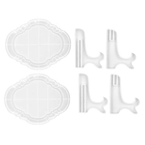 DIYEAH 2 Sets Fotorahmen Silikonform Bilderrahmen Gussformen Rahmenherstellung Bildanzeigeformen Quadratische Bilderrahmen Harzformen Silikon Bilderrahmenformen Weißes Kieselgel