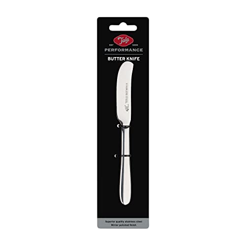 Tala Buttermesser aus Edelstahl – Spiegelpoliert, Spülmaschinenfest, 16,3 cm, Silber – Perfekt zum Streichen von Butter & Aufstrichen