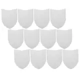 WRITWAA 12 StüCk Ritterschild Basteln Kinderschild Pappschild Weiß Diy Spielzeug Schild Mit Griff FüR Kinderpartys Und Dekoration